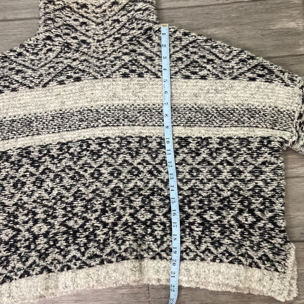 Anthropologie MOTH Solita Fair Isle Poncho Cowl Neck Sweater | Boho Nordic - Picture 11 of 13